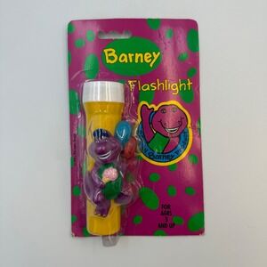 Vintage 1992 Barney the Dinosaur Flashlight New in Package The Lyons Group